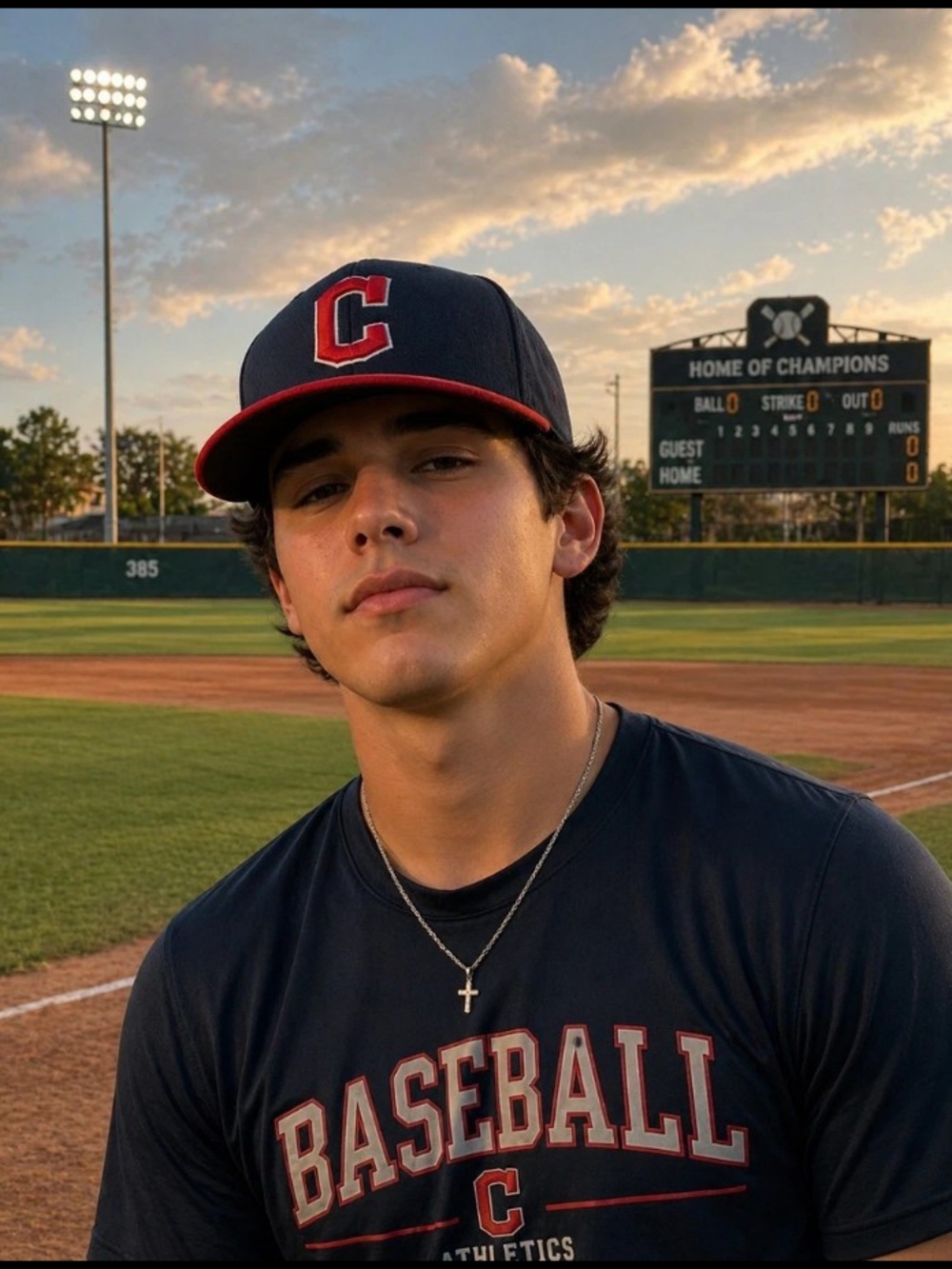 OC Sports Youth Cleveland Guardians MLB Baseball Cap Black/Red Adjustable (V-01)